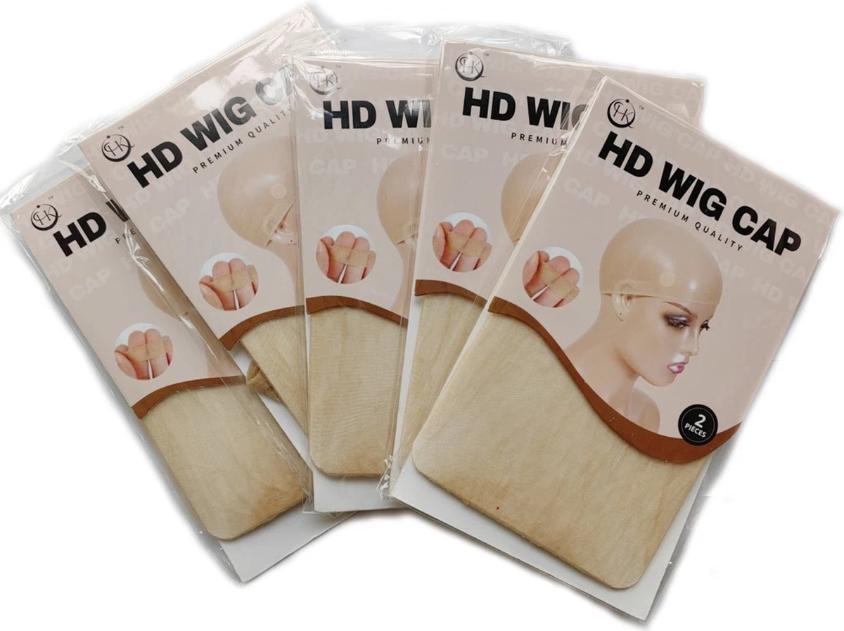Frazimashop- HD Transparante pruik Caps voor alle type huid kleur Licht blond - Netjes om Onder een Pruik te Dragen - Verhoogd Draagcomfort - 2 Stuks -