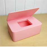 Vochtig Roze toiletpapier houder - Doosje voor vochtig papier - met Deksel