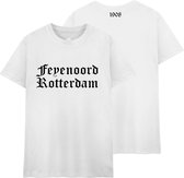 OLD ENGLISCH – BLACK on WHITE (t-shirt) - Feyenoord - Rotterdam - M