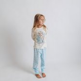 Pyjama Frozen Elsa - Taille 134 - Crème/ Blauw - Katoen