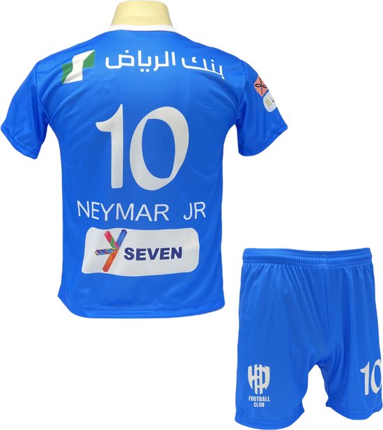 Maillot et short de football Neymar Al-Hilal – Dernier kit de football Enfants et Adultes – Kit Neymar Home – Taille L