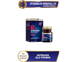 Nutraxin Vitamine B12 - 1000 mcg - 60 Smelttabletten (Sublinguaal) - Methylcobalamine - Kersensmaak - Suikervrij & Glutenvrij