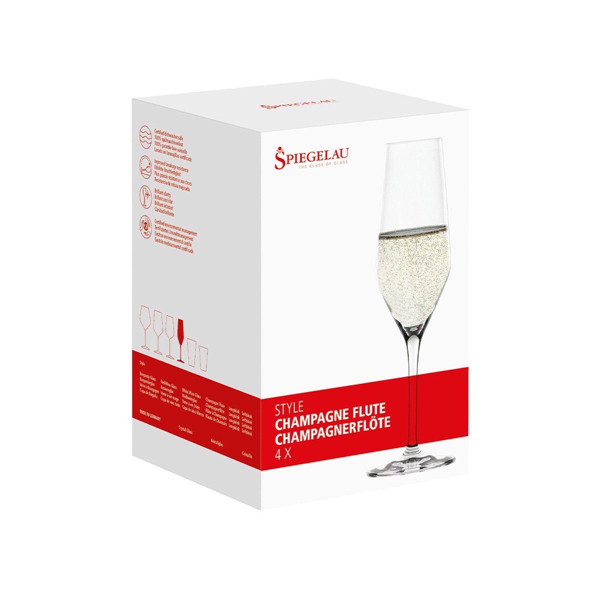 Spiegelau Style champagneglas per set van 4 stuks