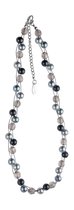 Collier Behave avec perles et perles de verre facettées