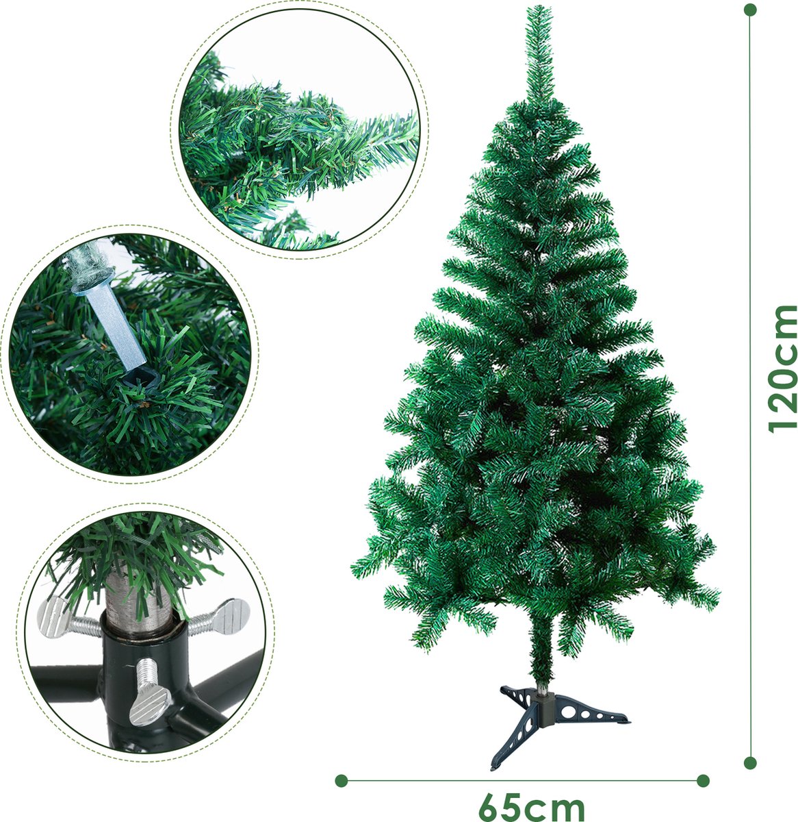 Support De Sapin De Noël En Plastique SEWACC - 55x55 Cm, Stable, Pour Sapin Artificiel, Compact - 10