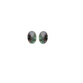 Boucles d'oreilles d'oreilles Behave - boucles d'oreilles clip - boucles d'oreilles clip - coquille d'ormeau - ovale - 2 cm