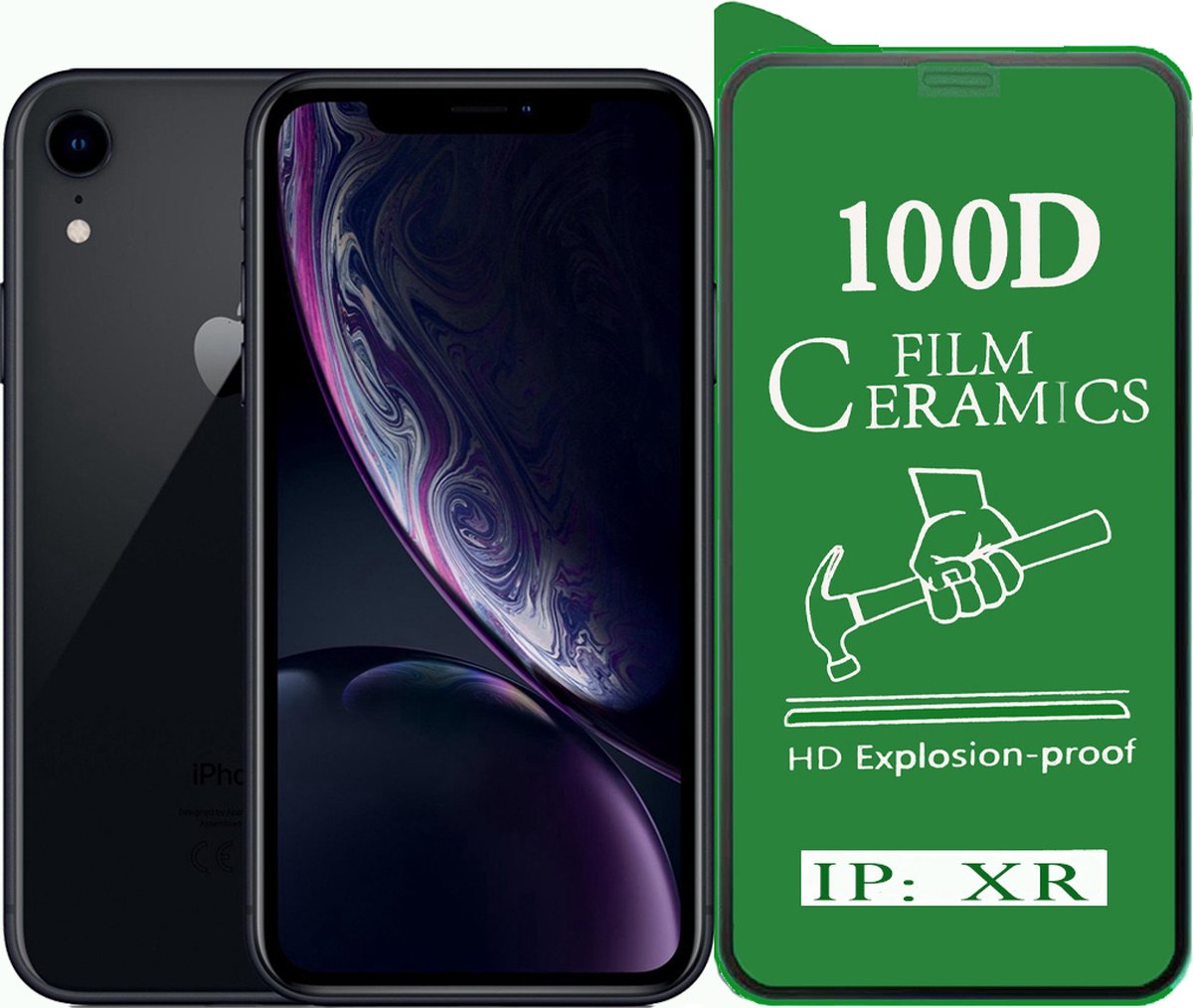 2 stuks Screenprotector beschermings Folie geschikt voor Apple iPhone XR en iPhone 11
