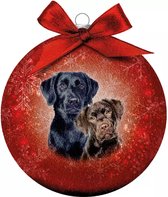 Plenty Gifts Kerstbal Frosted Labradors 10CM