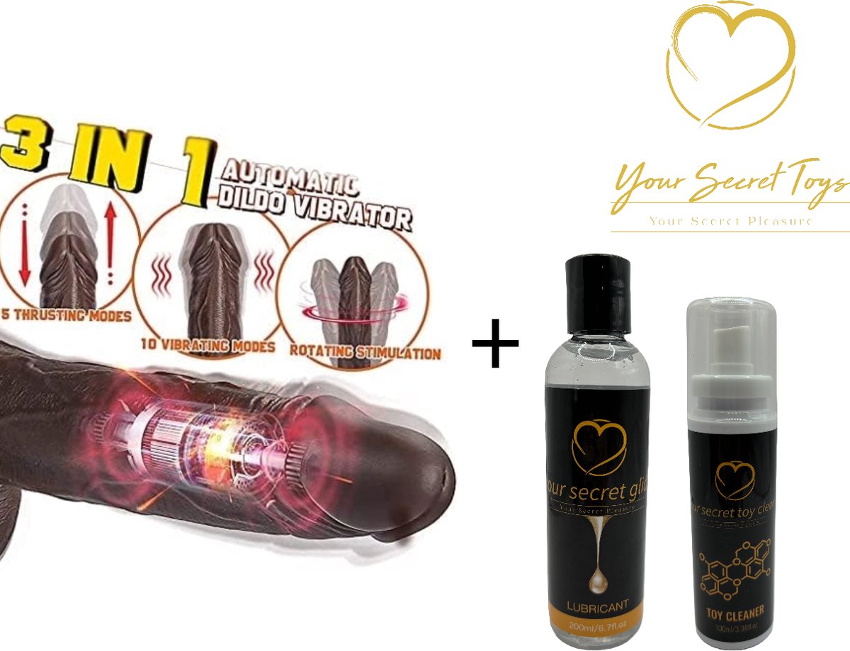 Goedkoopste Troy - Stotende en Roterende Dildo – dilo met Afstandsbediening - Dildo met Zuignap - Levensecht Materiaal - Realistische Structuur - Voor Anaal En Vaginaal Gebruik