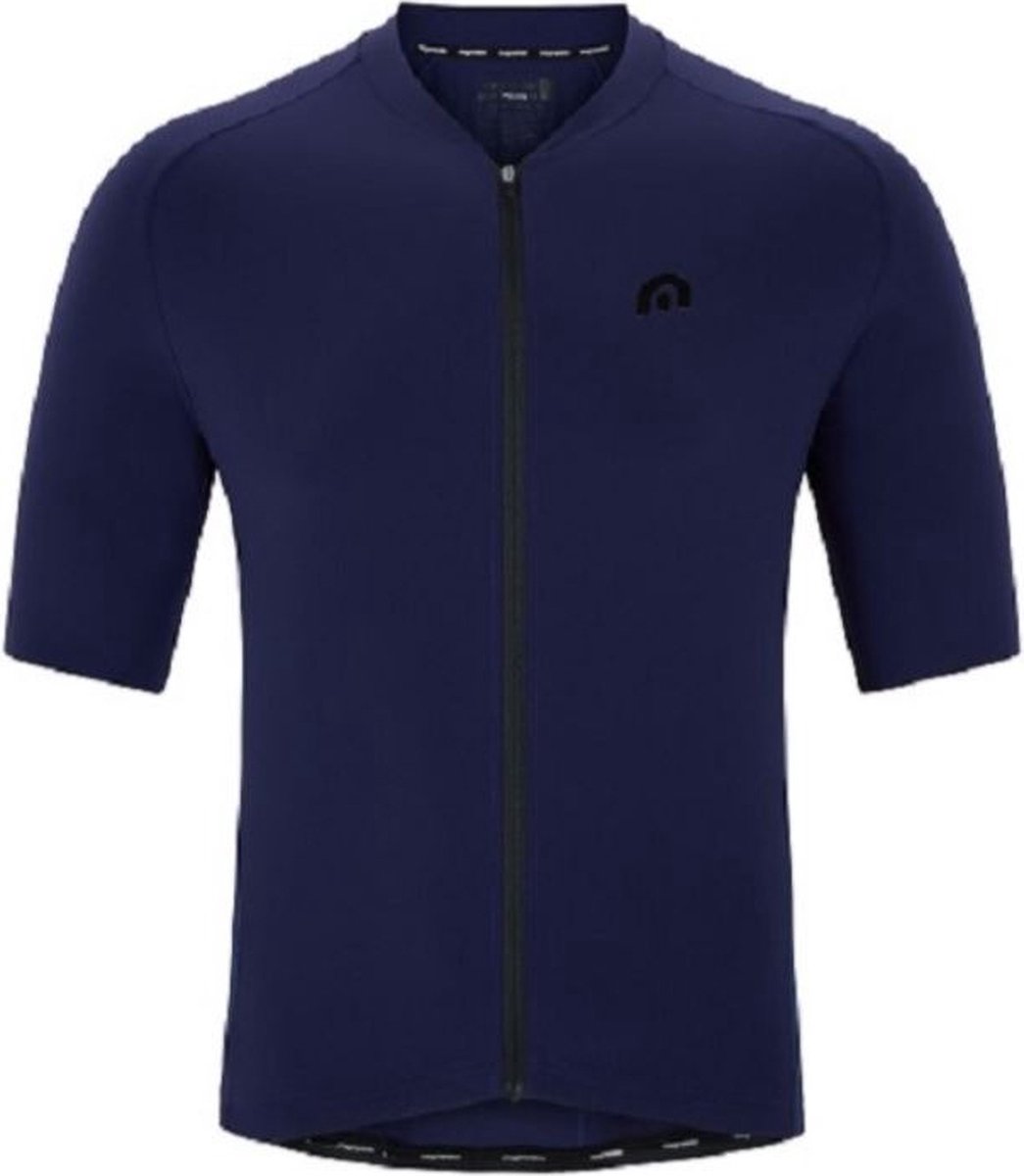 Megmeister Woven Jersey Evening Blue - Fietsshirt korte mouwen Blauw Heren-XS