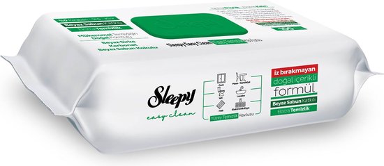 Sleepy easy clean schoonmaak doekjes (100 doekjes) streeploos schoon, frisse geur, 0% parabeen en chloor. (geschikt voor ramen, badkamer, electronica, elke soort vloeren, enz.)