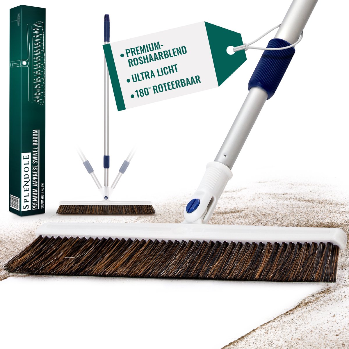 Zaalveger 40cm | Professionele Binnenbezem | Synx Store