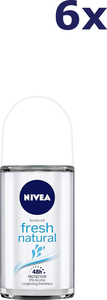 NIVEA 6x Deodorant Roll-on Fresh Natural 50ml
