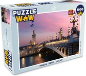 Puzzel Parijs - Brug - Lucht - Legpuzzel - Puzzel 1000 stukjes volwassenen