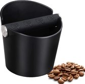Knock Container for Portafilter, Espresso Knock Box for Coffee Grounds with Removable Noise-Absorbing Impact Bar, Coffee Grounds Tee Container for Your Coffee Accessories