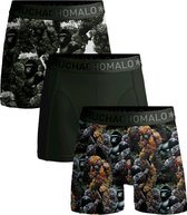 Boxers Muchachomalo - boxers homme longueur normale (pack de 3) - Boxer Imprimé/imprimé/uni - Taille : L