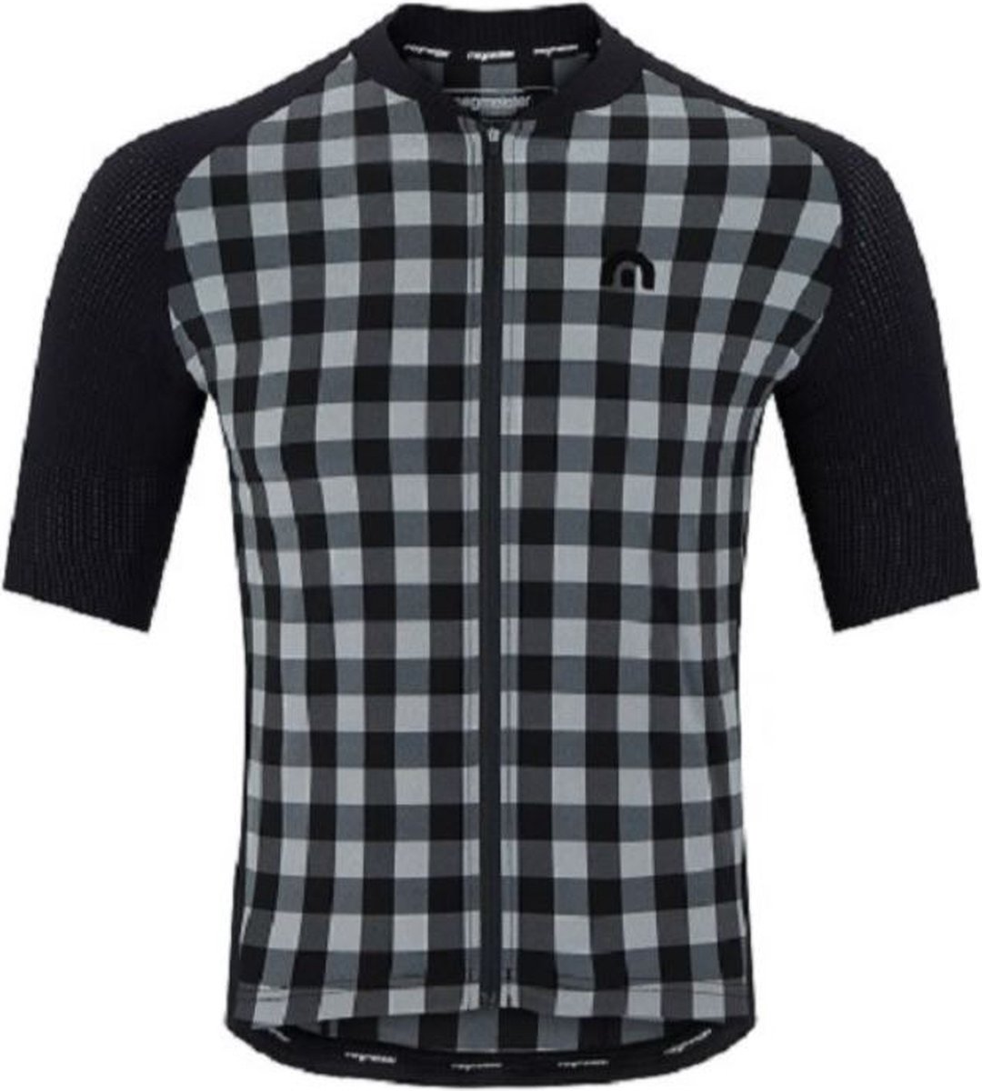 Megmeister Woven Jersey Soane Black/Grey - Fietsshirt korte mouwen Zwart/Grijs Unisex-M