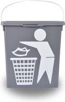 Petite poubelle pratique Poubelle 100% BIO recyclable | 30.8x25x14cm| déchets organiques 11 litres Grijs | 1 pièce