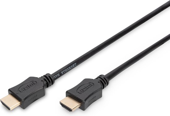 Digitus AK-330107-050-S HDMI-kabel HDMI Aansluitkabel HDMI-A-stekker, HDMI-A-stekker 5.00 m Zwart Audio Return Channel