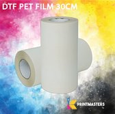 FILM DTF 30 CM-Printmasters-double taille- 90 microns - 100 mètres -imprimante dtf- matériel dtf- transferts dtf-film pet