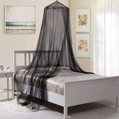 Mosquito Net Bed Double Bed Hanging Mosquito Net for Baby Bed Single Bed Black Round Mosquito Net Bed for Home, Garden, Balcony, Camping, 12.5 m x 2.6 m
