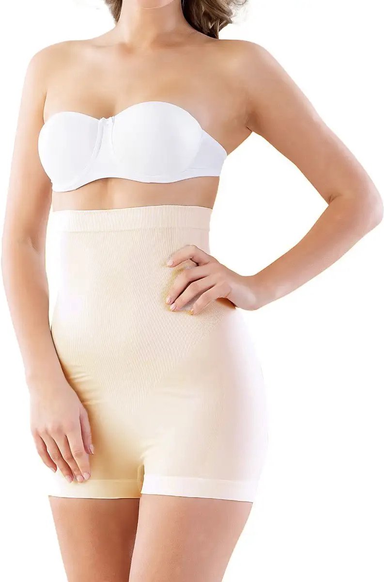 CM CASY MILLER Casy Miller Corrigerende Short - Naadloos - Hoge correctie shapewear taille boxershort - Huid /