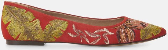 Mangará Pindaiva Dames schoenen - Leder - Handgemaakt - Borduring - Rood - Maat 37