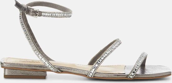 Mangará Aroeira Dames sandalen - met kristallen versierde bandjes - Onyx - Maat 37