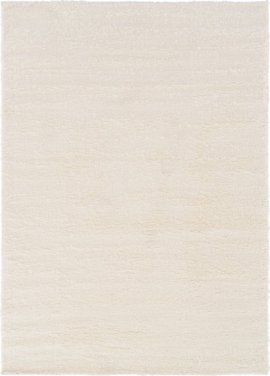 Vercai Rugs Parma Collectie - Hoogpolig Vloerkleed - Shaggy Tapijt voor Woonkamer - Polyester - Ivoor - 160x230 cm