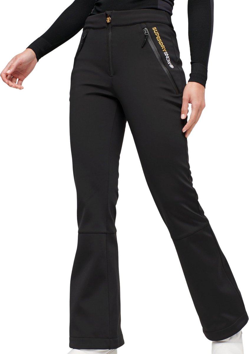 Superdry Ski Softshell Slim Trousers Dames Broek Zwart