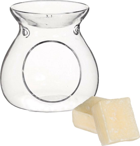 Ideas4seasons Coffret cadeau cubes d'ambre/cubes de parfum – parfum cachemire – avec brûleur de parfum