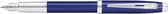 Sheaffer vulpen - 100 E9339 - F - Glossy blue lacquer chrome plated - SF-E0933943