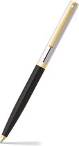 Stylo à bille Sheaffer - Sagaris E9475 - Capuchon chromé noir brillant, garnitures dorées - SF-E2947551