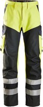 Snickers 6365 ProtecWork, Broek met versterkt voorpand, High-Vis Klasse 1 - High-Vis Geel/Donker blauw - 156