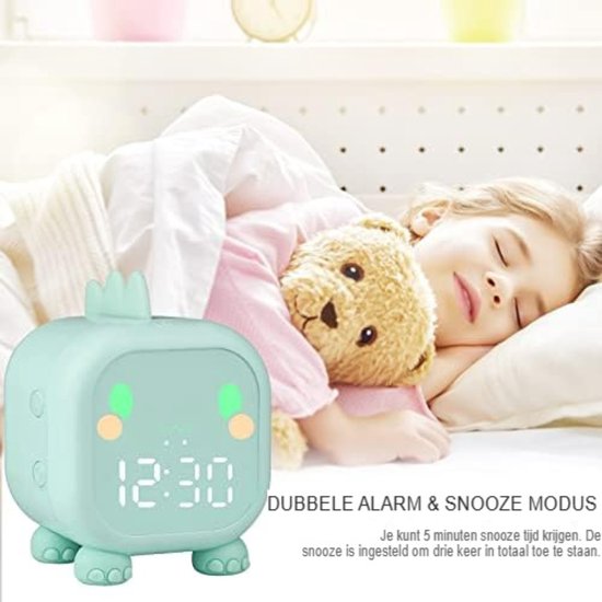 FiveHome Wekker voor kinderen, kinderslaaptrainer, kinderwekker, digitale lichtwekker met 11 kleuren nachtlampje | Timer | Snooze-functie | Cadeau voor meisjes en jongens, kattenwekker FiveHome Wekker voor kinderen, kinderslaaptrainer, kinderwekker, digitale lichtwekker met 11 kleuren nachtlampje | Timer | Snooze-functie | Cadeau voor meisjes en jongens, kattenwekker