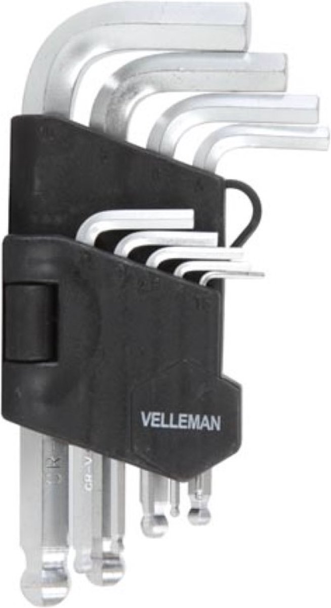Set Inbussleutels Met Kogelkop - 9 St. ( Velleman VTHEX9 )