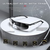 SIPLION Mannen rijden gepolariseerde sport zonnebril Al-Mg metalen frame ultra licht UV400 CAT 3 CE
