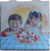 Set van 5 pizzadozen - Pizzadoos karton 30x30cm - Retro print Kinderen