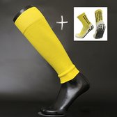 Knaak Voetloze sokken + Gripsokken set - Footless - Antislip - Geel