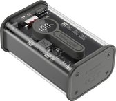Gembird PB09-TQC3-01 Powerbank - USB-C, USB-A - Qualcomm Quick Charge 3.0 - 9000 mAh - Transparant/Zwart