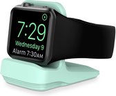 By Qubix Siliconen Apple Watch houder - Mint groen - Geschikt voor alle series Apple Watch standaard - docking station