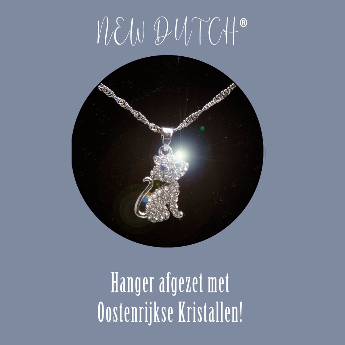 Sparkling Necklace Cat New Dutch® - Kertstkadotip _ Valentijn-Moederdag