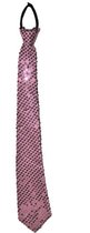 Toppers - Cravate de déguisement Funny Fashion Carnival avec paillettes pailletées - rose clair - polyester - homme/femme