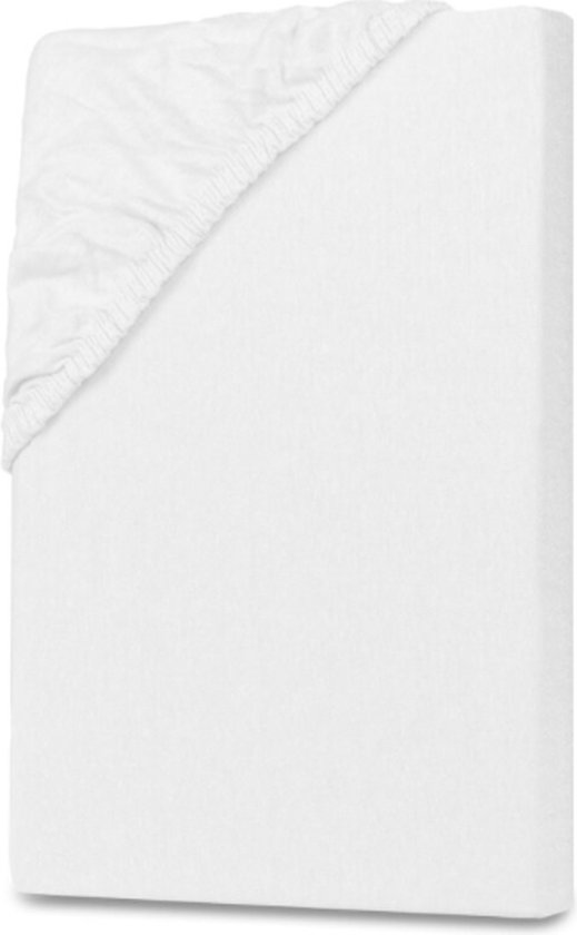 Drap-housse Jersey - 160 cm x 200 cm - Lot de 10 pièces en Blanc