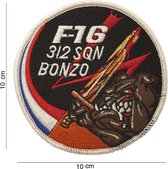 Embleem stof F-16 312 SQN bonzo