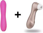 Satisfyer pro 2 + vibrator| Next Generation| Luchtdruk Vibrator| pink| roze| Rabbit Tarzan Vibrator| Vibrators voor Vrouwen|Clitoris & G-spot Stimulator | Erotiek | Sex Toys| G-spot | zelfvoldoening| Clitoris simulator| Sextoy| Cadeau| voordeelpakket