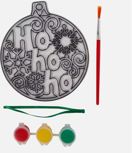 Kerstmis Zonlichtvanger - 3 kleuren verf en een penceel - HoHoHo