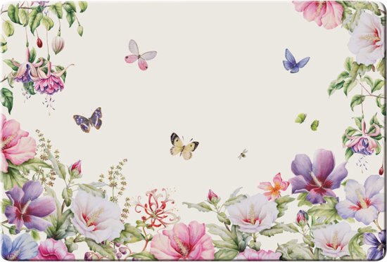 4 stuks - Placemat: Hibiscus, Janneke Brinkman-Salentijn