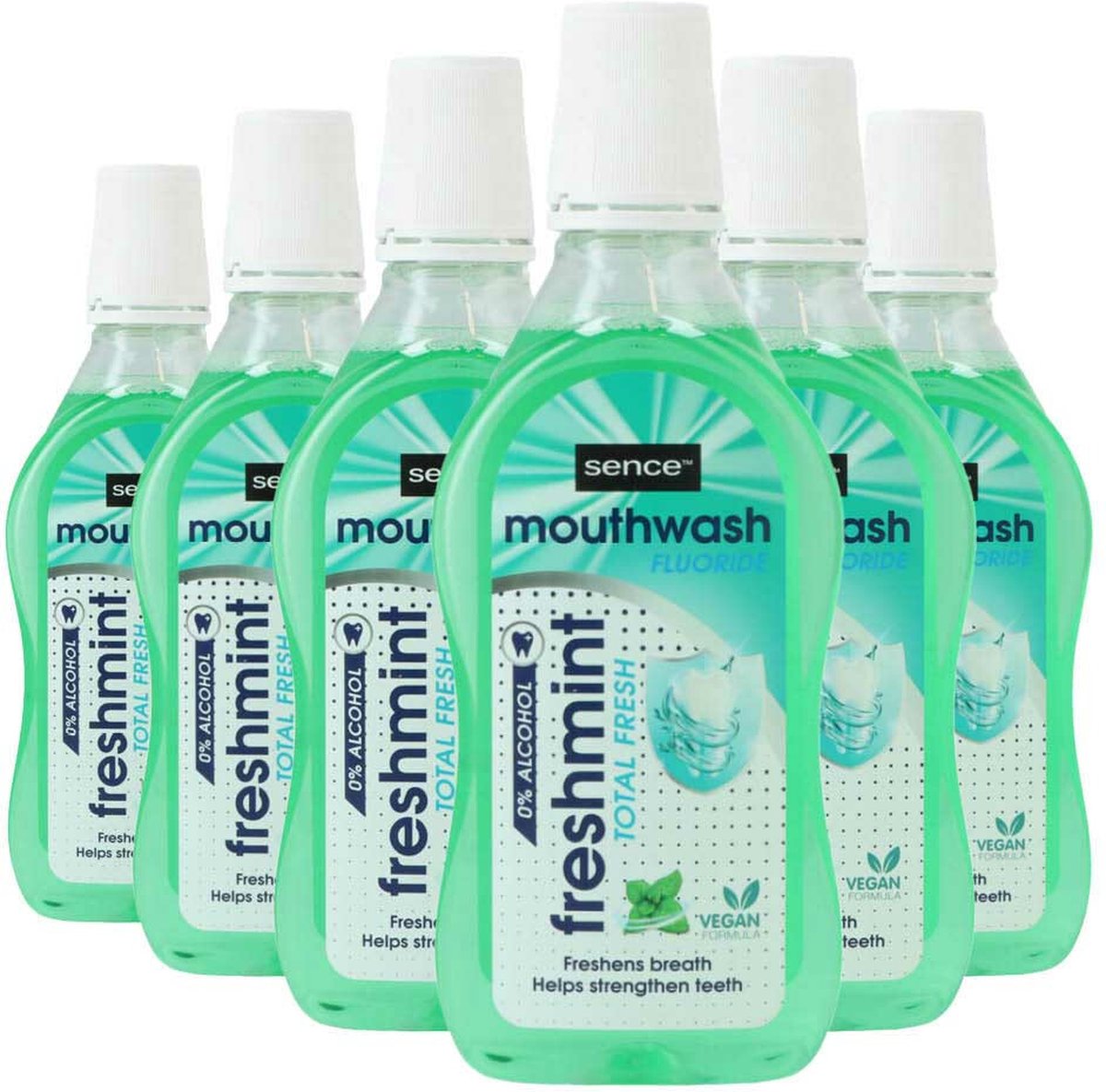 Sence Fresh Mondwater Freshmint - 6 x 500 ml - Voordeelverpakking