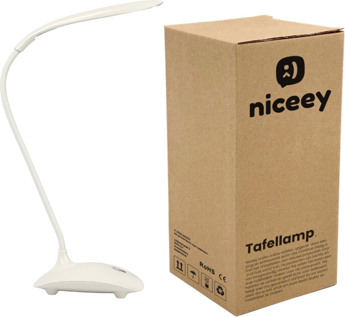 Niceey Tafellamp LED - Bureaulamp - USB - Leeslampje voor boek - Touch Lamp - Nachtlamp - 3 Kleurtemperaturen thumbnail 6